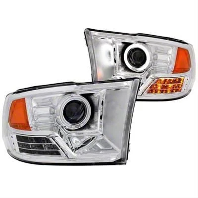 CCFL Halo Projector Headlights; Chrome Housing; Clear Lens (10-18 RAM 2500 w/ Factory Halogen Non-Projector Headlights)