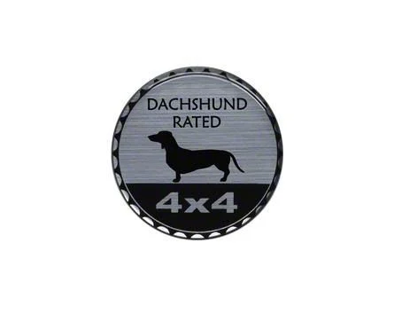 Dachshund Rated Badge (Universal; Some Adaptation May Be Required)