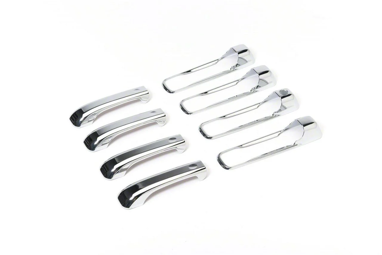 Putco Door Handle Covers without Passenger Keyhole; Chrome (10-18 RAM 2500 Crew Cab, Mega Cab)