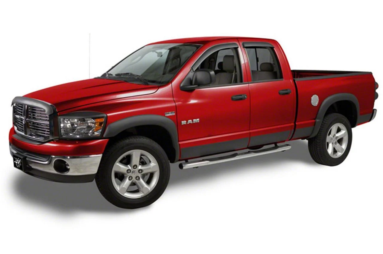 Original Riderz Fender Flares; Smooth Black (03-09 RAM 2500 w/ 8-Foot Box)