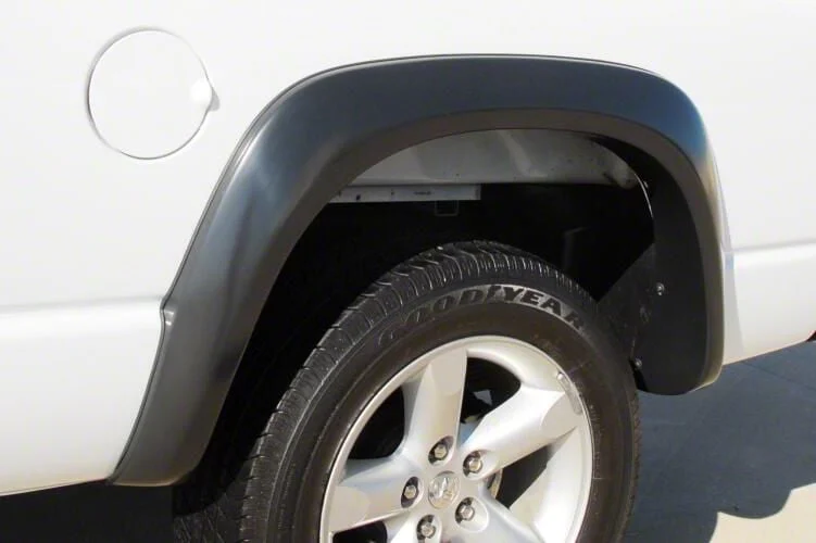 Elite Series Extra Wide Style Fender Flares; Rear; Smooth Black (03-09 RAM 2500)
