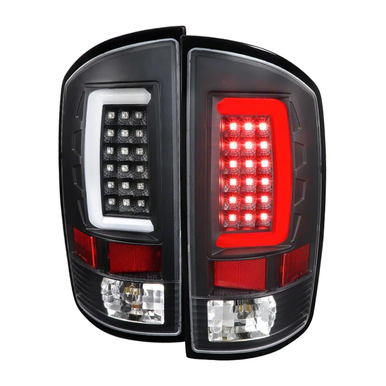 G2 LED Tail Lights; Matte Black Housing; Clear Lens (07-09 RAM 2500)