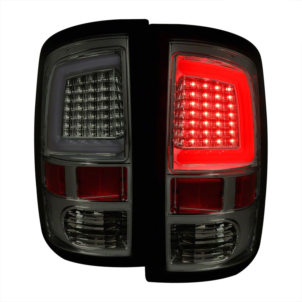 G2 White Bar LED Tail Lights; Chrome Housing; Smoked Lens (10-18 RAM 2500 w/ Factory Halogen Tail Lights)