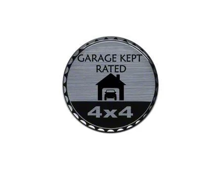Garage Kept Rated Badge (Universal; Some Adaptation May Be Required)