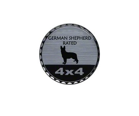 German Shepherd Rated Badge (Universal; Some Adaptation May Be Required)