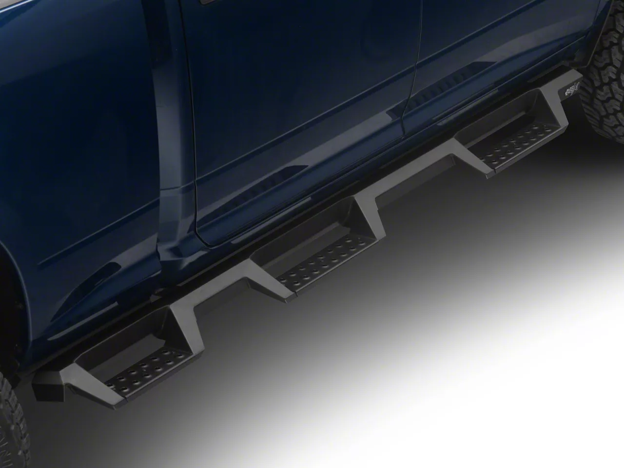 Westin HDX Drop Wheel-to-Wheel Nerf Side Step Bars; Textured Black (19-26 RAM 2500 Crew Cab w/ 6.4-Foot Box)