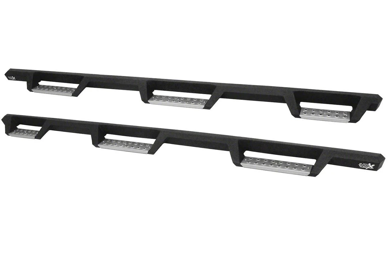 Westin HDX Stainless Wheel-to-Wheel Drop Nerf Side Step Bars; Textured Black (10-18 RAM 2500 Crew Cab w/ 6.4-Foot Box)