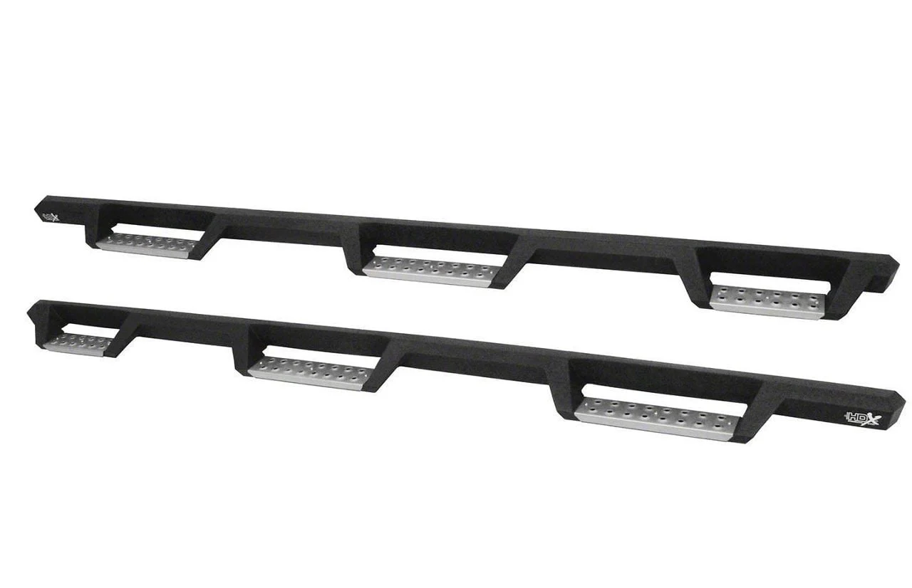 Westin HDX Stainless Wheel-to-Wheel Drop Nerf Side Step Bars; Textured Black (10-18 RAM 2500 Crew Cab SRW w/ 8-Foot Box)