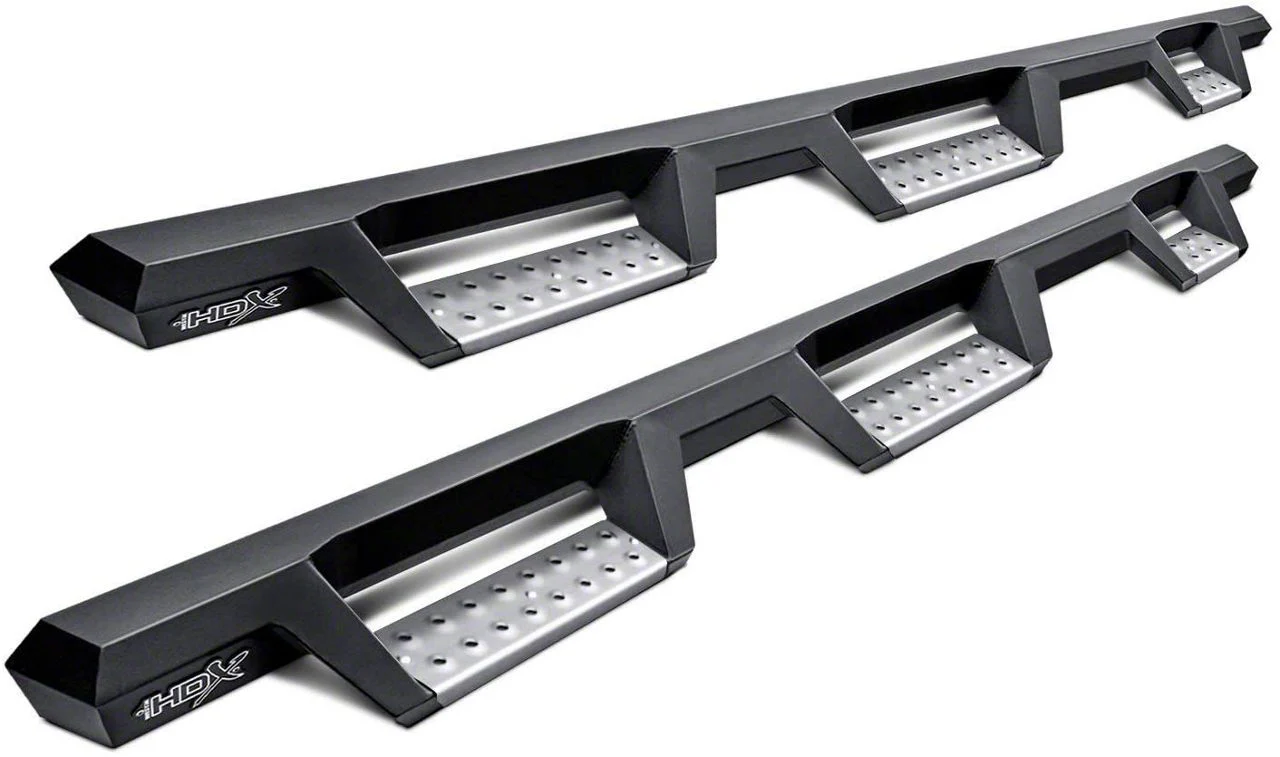 Westin HDX Stainless Wheel-to-Wheel Drop Nerf Side Step Bars; Textured Black (19-26 RAM 2500 Crew Cab w/ 8-Foot Box)
