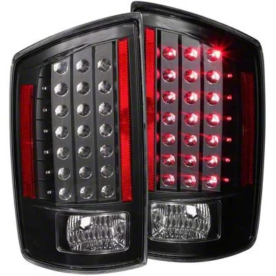 LED Tail Lights; Black Housing; Clear Lens (07-09 RAM 2500)