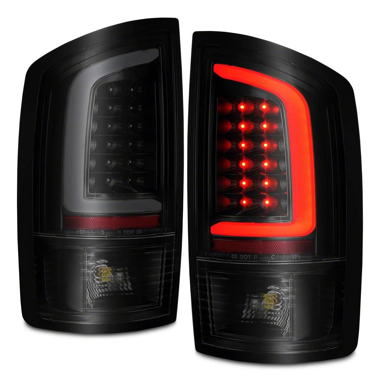 LED Tail Lights; Black Housing; Smoked Lens (03-06 RAM 2500)