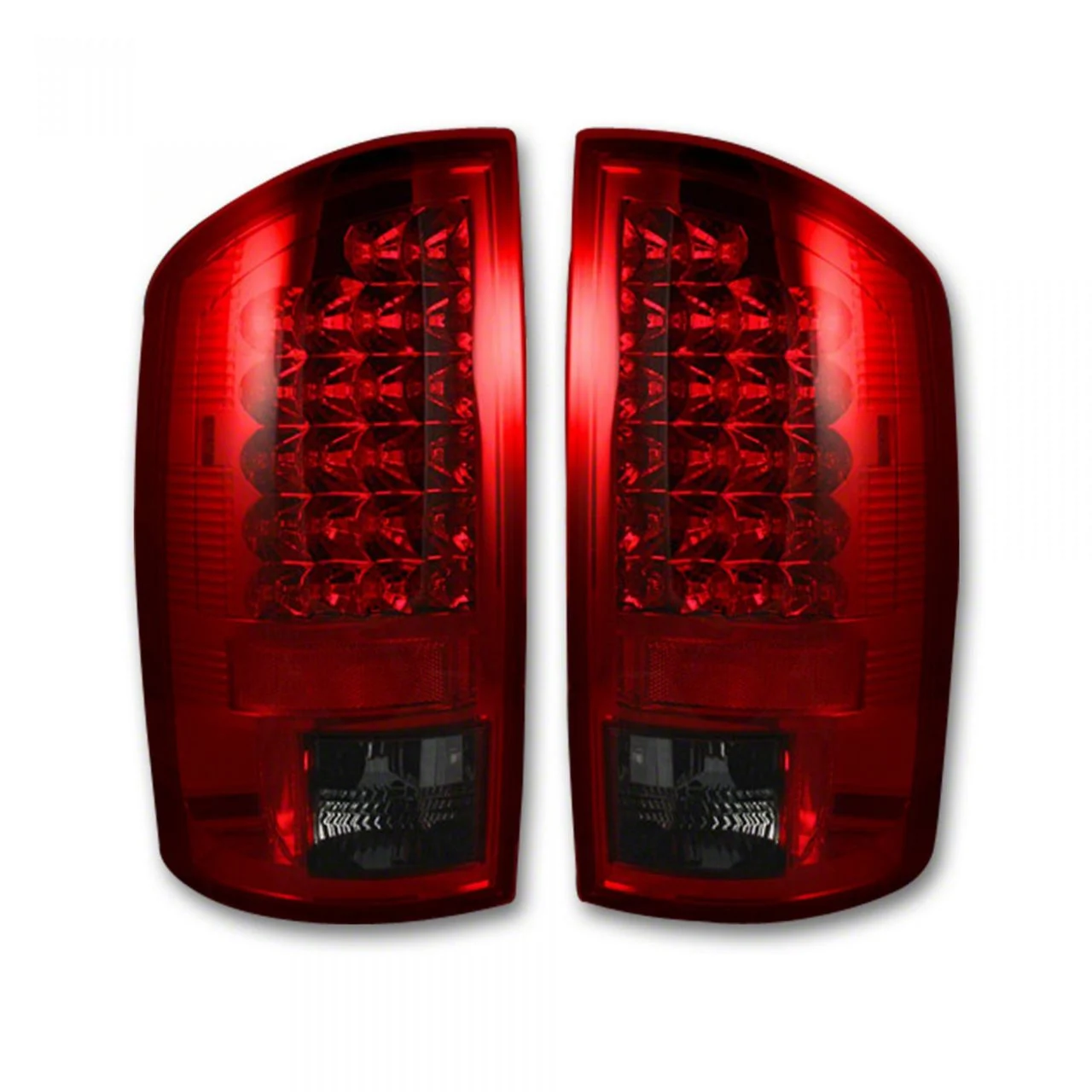 LED Tail Lights; Chrome Housing; Dark Red Smoked Lens (03-06 RAM 2500)