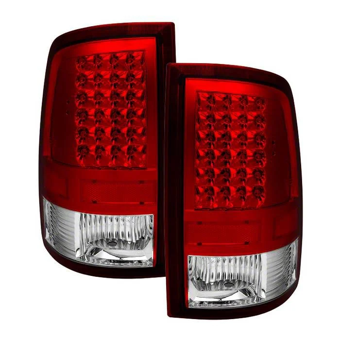 LED Tail Lights; Chrome Housing; Red/Clear Lens (10-18 RAM 2500 w/ Factory Halogen Tail Lights)