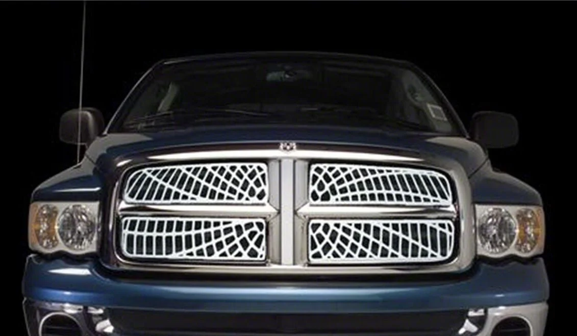 Putco Liquid Spider Web Upper Overlay Grilles; Polished (03-05 RAM 2500)