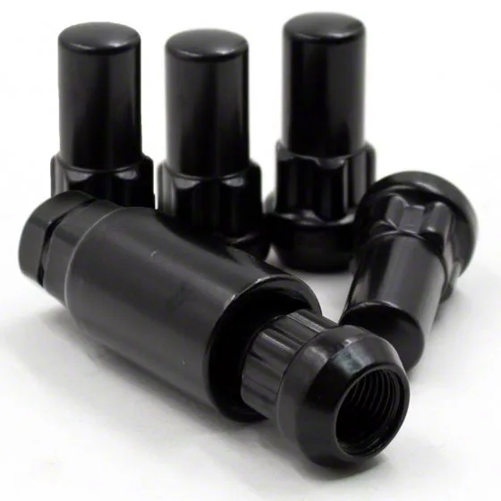 Locks with Key for Black Acorn Lug Nuts; 14mm x 1.5 (12-26 RAM 2500)