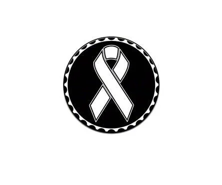 Lung Cancer Ribbon Rated Badge (Universal; Some Adaptation May Be Required)