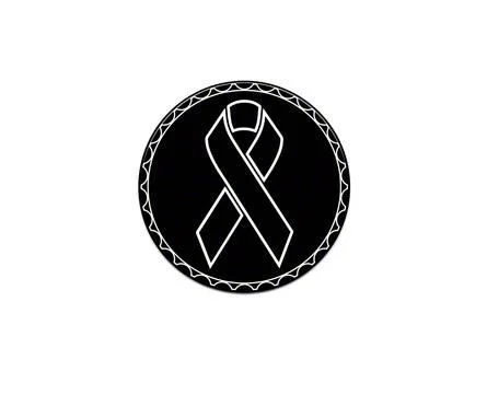 Melanoma Cancer Ribbon Rated Badge (Universal; Some Adaptation May Be Required)