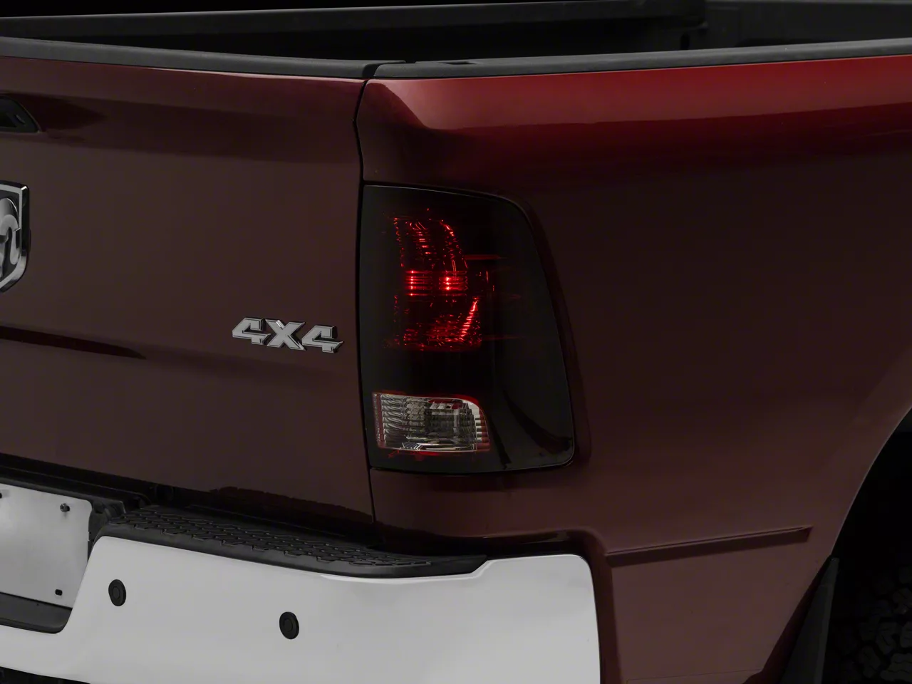 OEM Style Tail Lights; Chrome Housing; Red Smoked Lens (10-18 RAM 2500 w/ Factory Halogen Tail Lights)