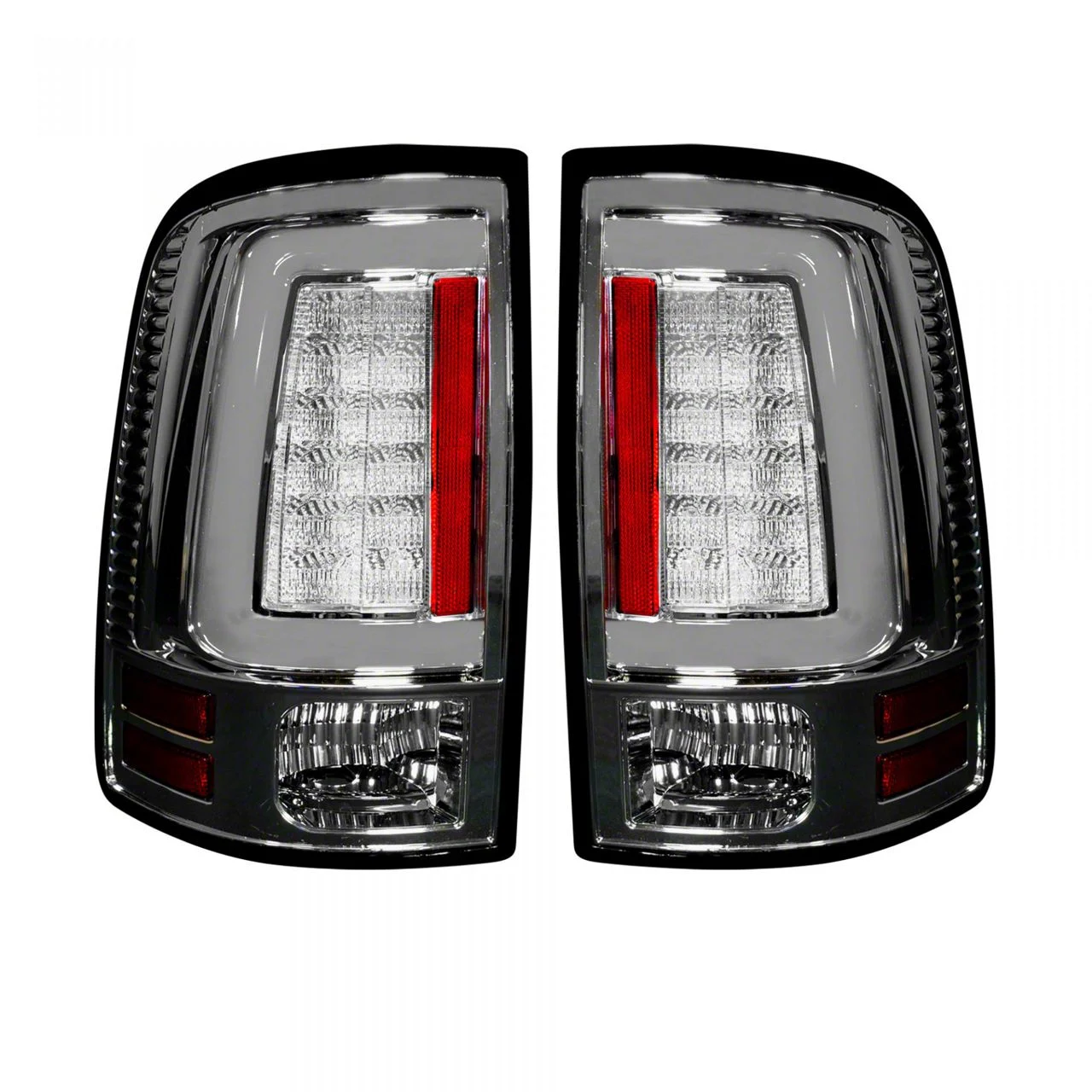 OLED Tail Lights; Chrome Housing; Clear Lens (10-18 RAM 2500 w/ Factory Halogen Tail Lights)