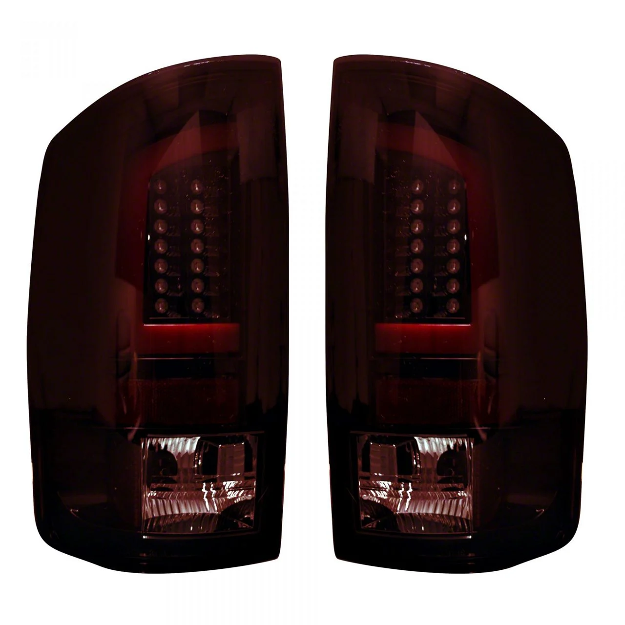 OLED Tail Lights; Chrome Housing; Dark Red Smoked Lens (03-06 RAM 2500)