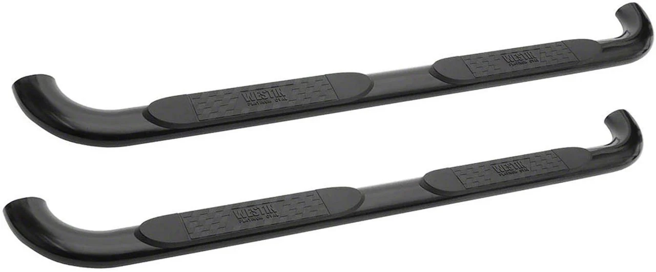 Westin Platinum 4-Inch Oval Side Step Bars; Black (10-26 RAM 2500 Crew Cab)