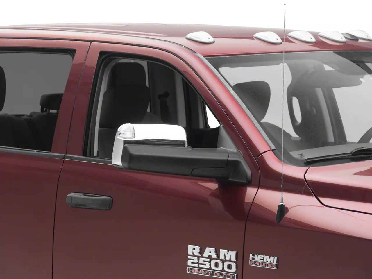 Powered Heated Memory Power Folding Towing Mirror with Chrome Cap; Passenger Side (13-18 RAM 2500)