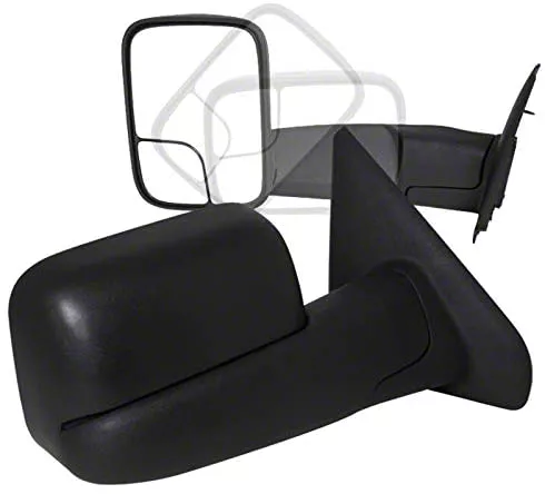 Powered Heated Towing Mirrors; Black (03-09 RAM 2500)