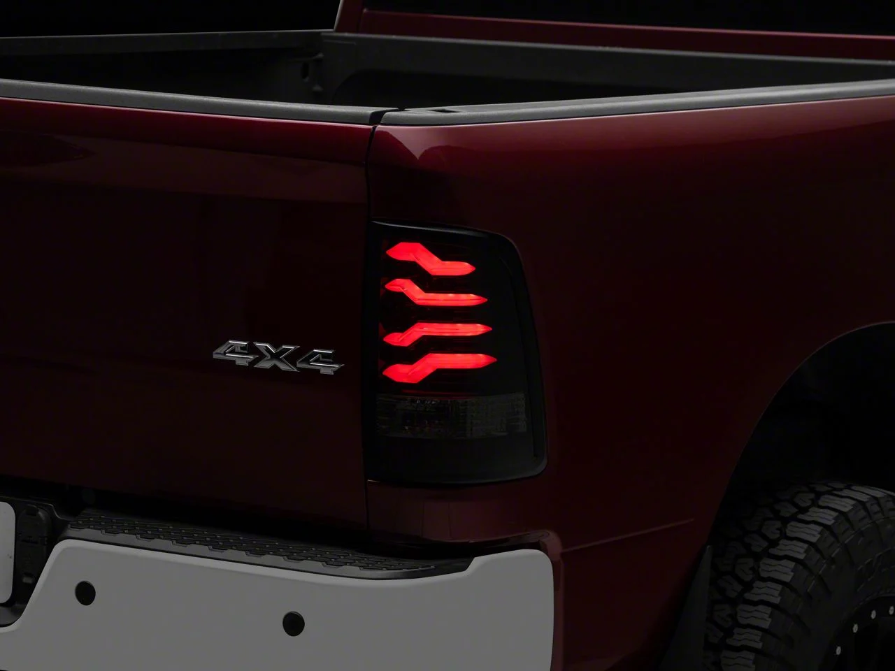 AlphaRex PRO-Series LED Tail Lights; Jet Black Housing; Smoked Lens (10-18 RAM 2500 w/ Factory Halogen Tail Lights)