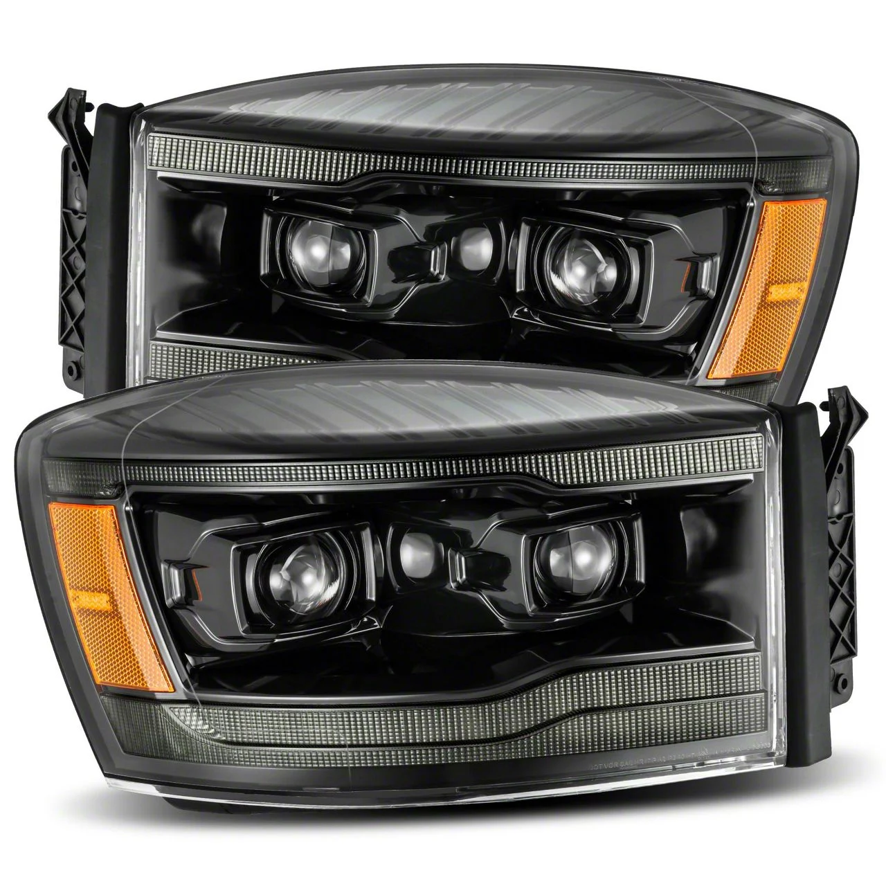 AlphaRex PRO-Series Projector Headlights; Alpha Black Housing; Clear Lens (06-09 RAM 2500)