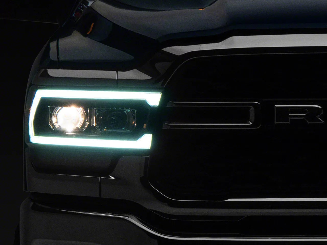 AlphaRex PRO-Series Projector Headlights; Black Housing; Clear Lens (19-24 RAM 2500 w/ Factory Halogen Headlights)