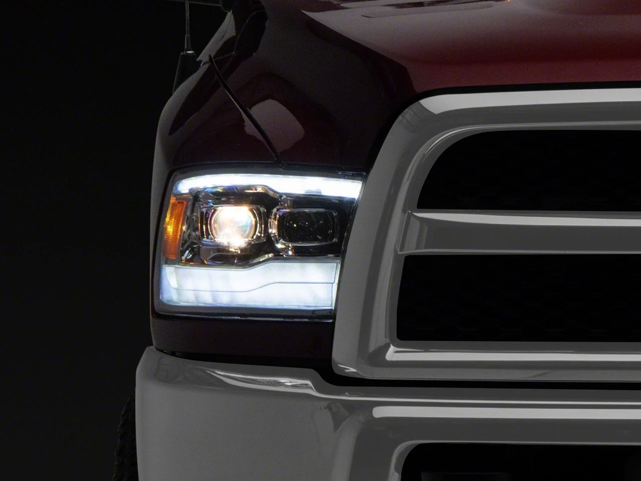 AlphaRex PRO-Series Projector Headlights; Chrome Housing; Clear Lens (10-18 RAM 2500 w/ Factory Halogen Non-Projector Headlights)