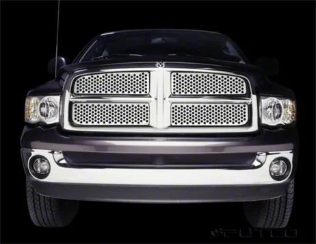 Putco Punch Design Upper Overlay Grilles; Polished (03-05 RAM 2500)