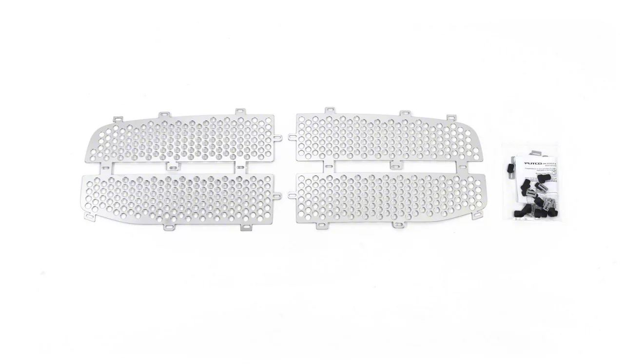 Putco Punch Design Upper Overlay Grilles; Polished (06-08 RAM 2500)