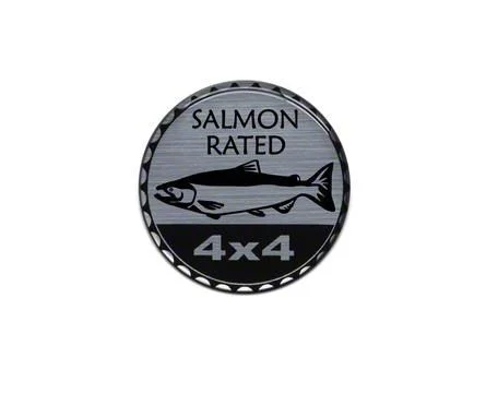 Salmon Rated Badge (Universal; Some Adaptation May Be Required)