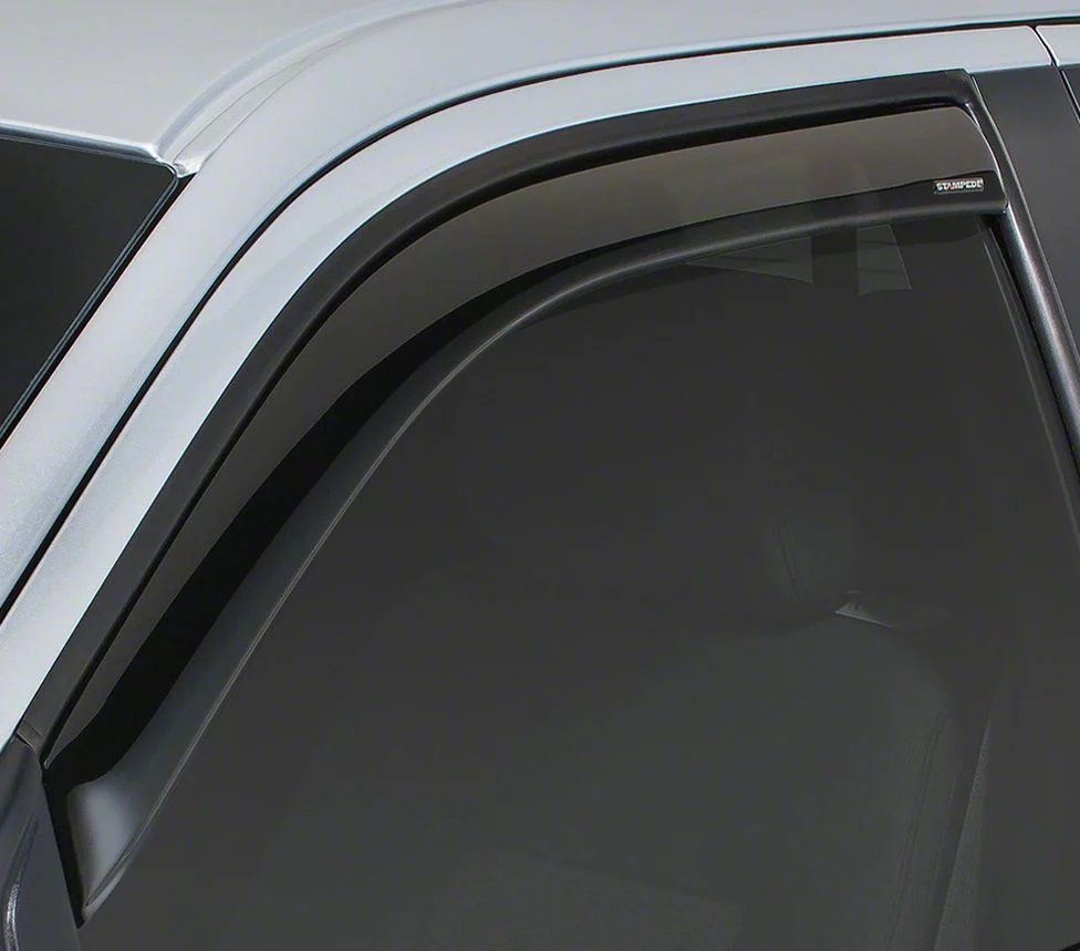 Snap-Inz In-Channel Sidewind Deflectors; Front Only; Smoke (10-26 RAM 2500 Regular Cab)