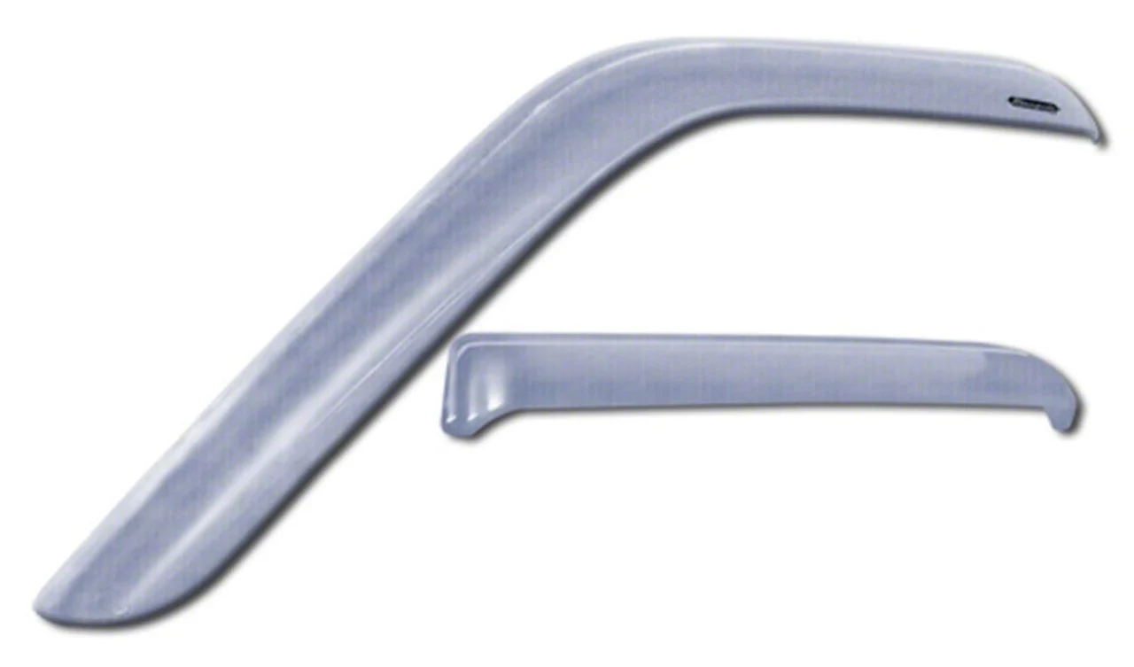 Tape-Onz Sidewind Deflectors; Front and Rear; Chrome (03-09 RAM 2500 Quad Cab)