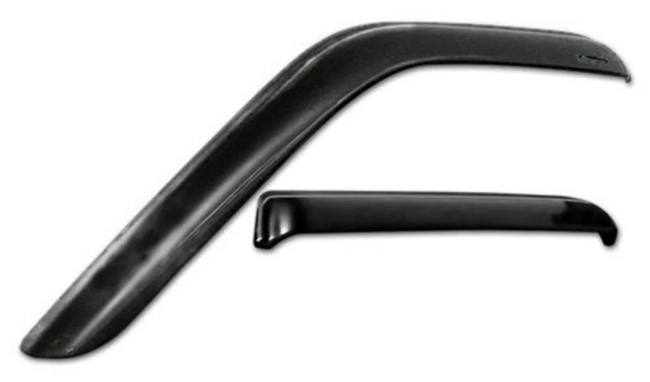 Tape-Onz Sidewind Deflectors; Front and Rear; Smoke (10-20 RAM 2500 Crew Cab, Mega Cab)