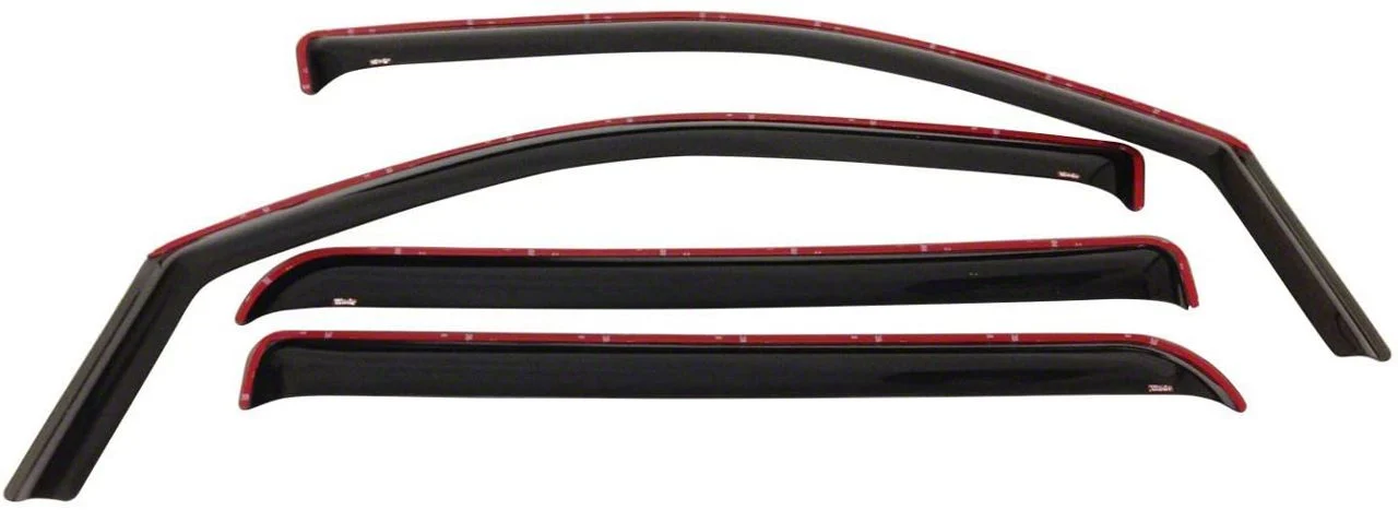 Westin In-Channel Window Deflectors; Front and Rear; Smoke (06-09 RAM 2500 Mega Cab)