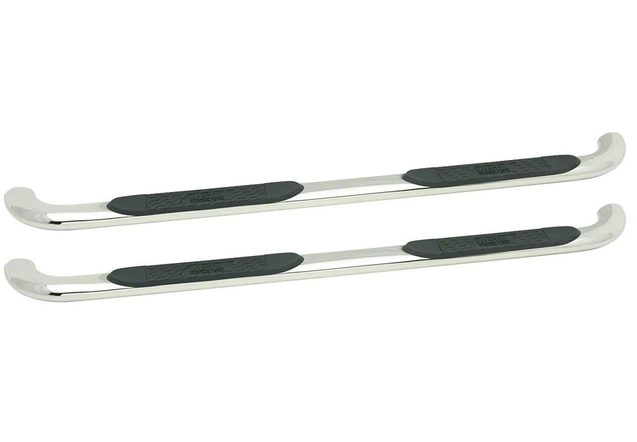 Westin Platinum 4-Inch Oval Side Step Bars; Stainless Steel (03-09 RAM 2500 Quad Cab)