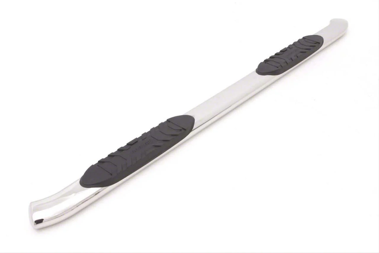 5-Inch Oval Curved Nerf Side Step Bars; Polished Stainless (10-26 RAM 2500 Mega Cab)