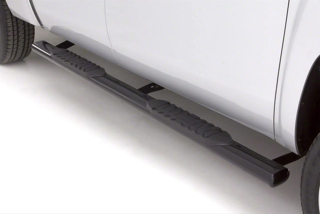 5-Inch Oval Straight Nerf Side Step Bars; Black (10-26 RAM 2500 Crew Cab)