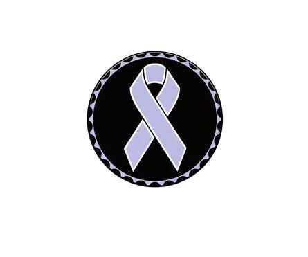 Stomach Cancer Ribbon Rated Badge (Universal; Some Adaptation May Be Required)