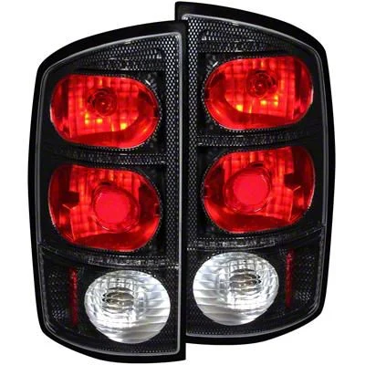 Tail Lights; Carbon Housing; Clear Lens (03-06 RAM 2500)
