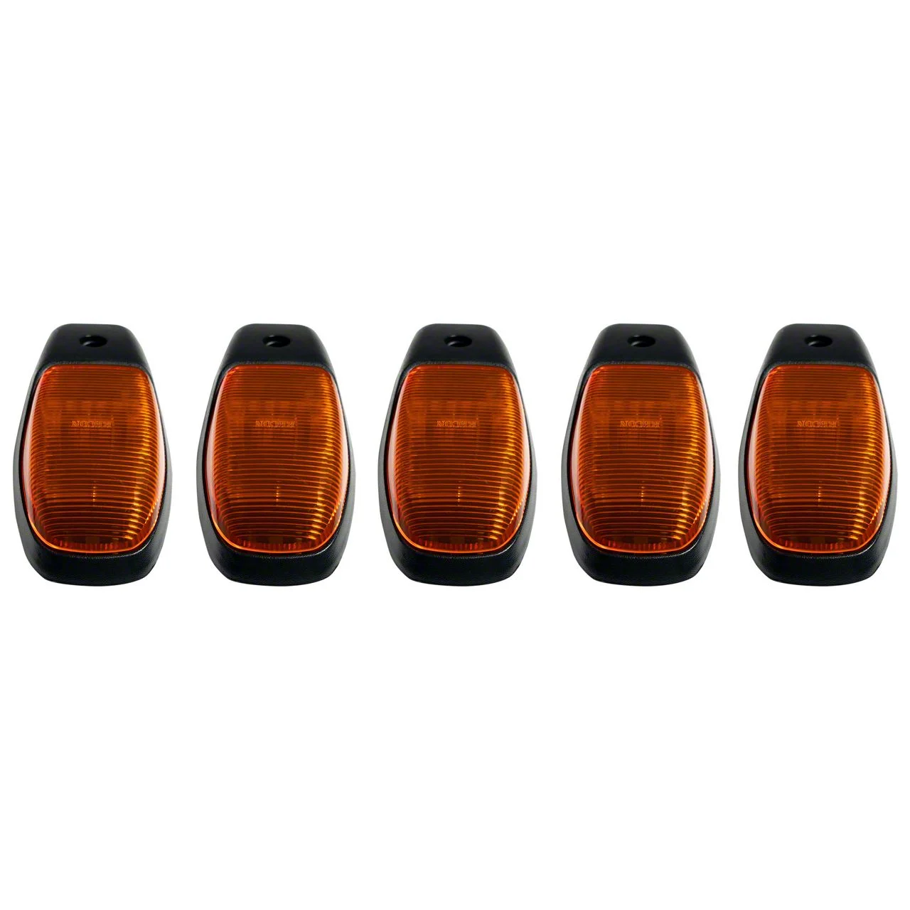5-Piece Amber LED Cab Roof Lights; Amber Lens (19-26 RAM 3500)