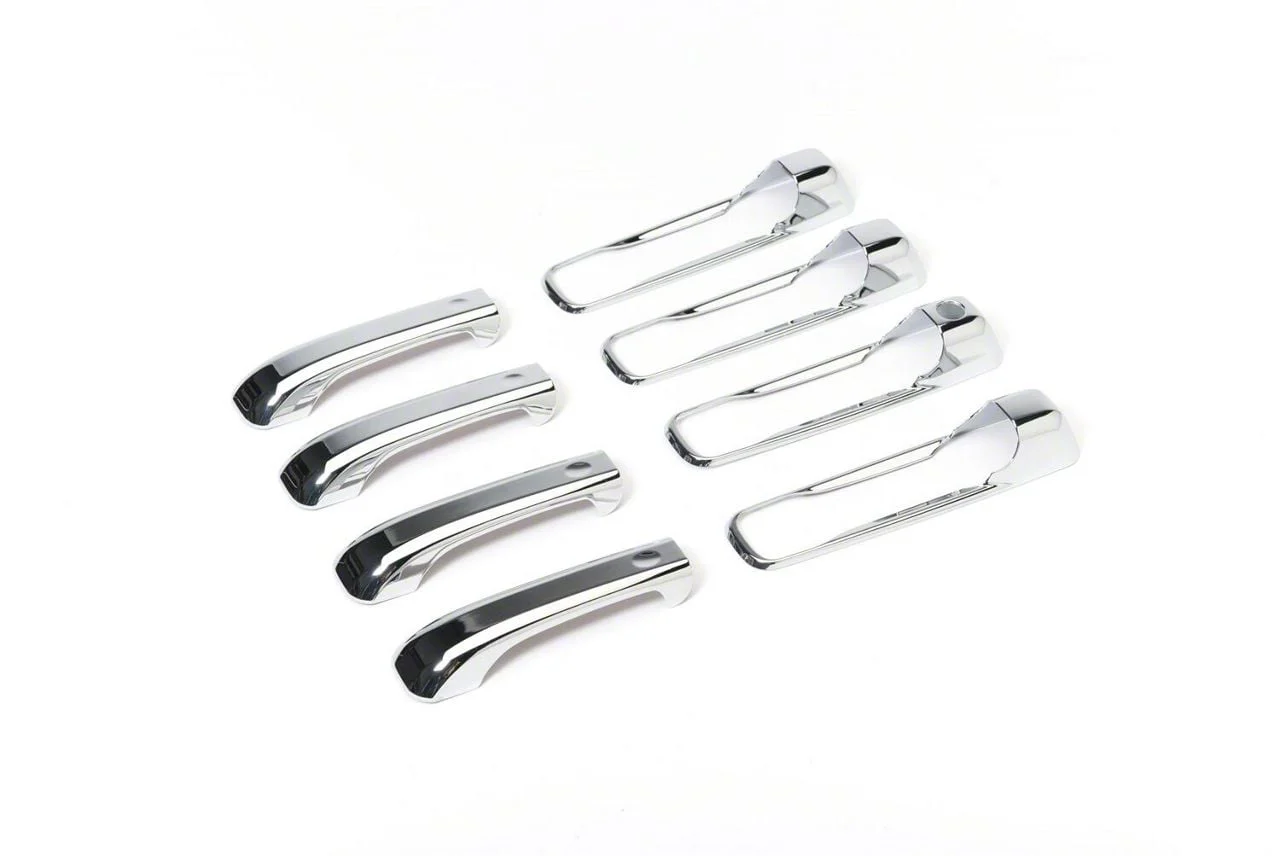 Putco Door Handle Covers without Passenger Keyhole; Chrome (10-18 RAM 3500 Crew Cab, Mega Cab)