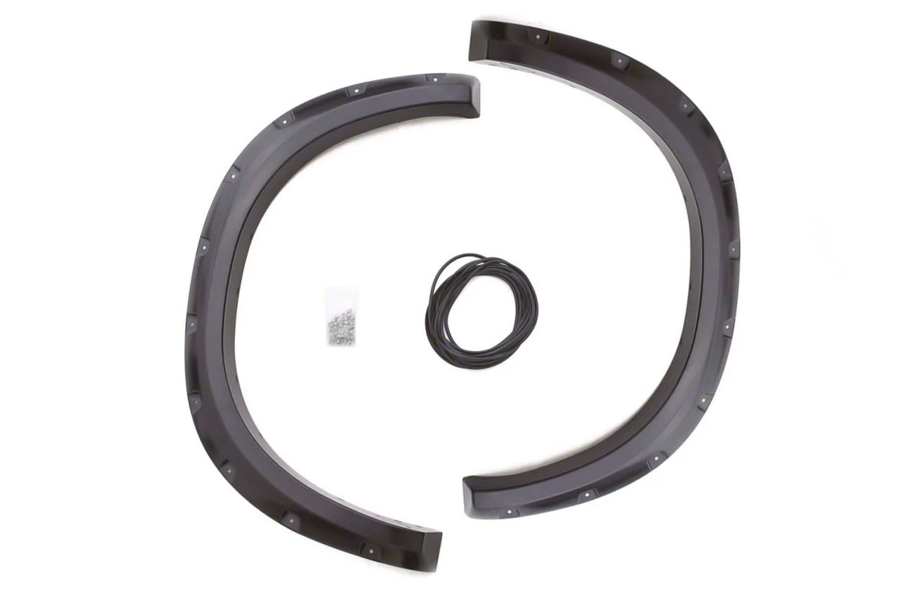 Elite Series Rivet Style Fender Flares; Rear; Smooth Black (10-26 RAM 3500)
