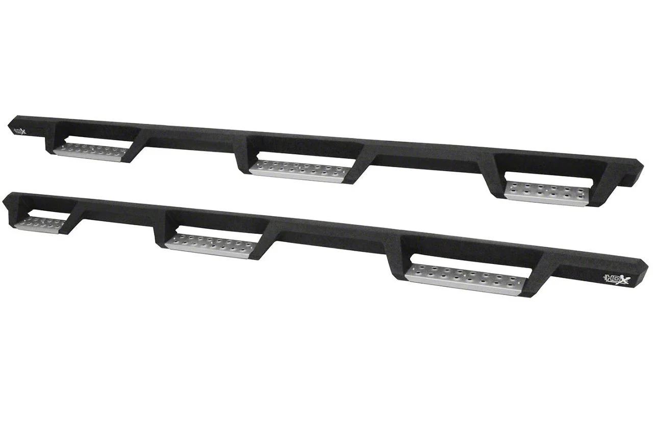 Westin HDX Stainless Wheel-to-Wheel Drop Nerf Side Step Bars; Textured Black (10-18 RAM 3500 Crew Cab w/ 6.4-Foot Box)