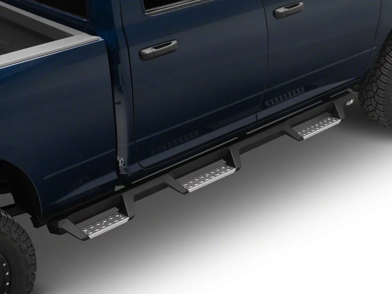 Westin HDX Stainless Wheel-to-Wheel Drop Nerf Side Step Bars; Textured Black (19-26 RAM 3500 Crew Cab w/ 6.4-Foot Box)
