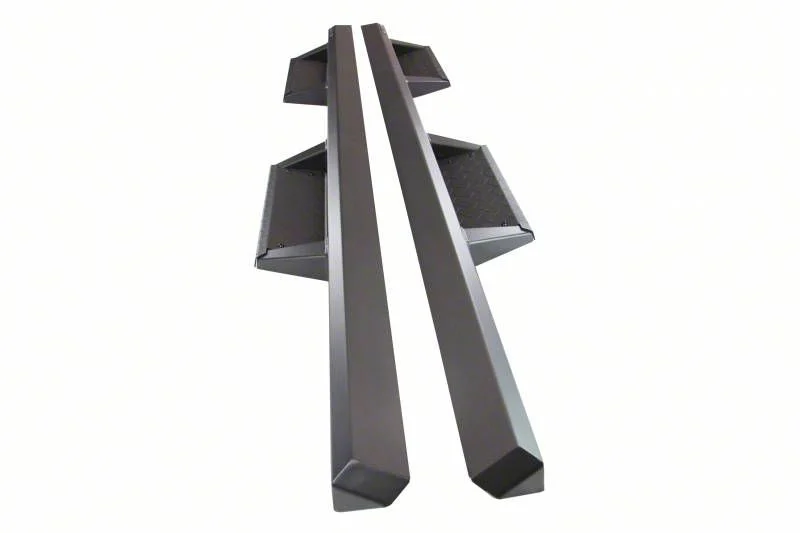 Impact Side Step Bars; Black (10-26 RAM 3500 Crew Cab)