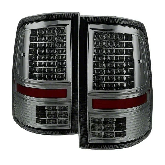 LED Tail Lights; Chrome Housing; Smoked Lens (10-18 RAM 3500 w/ Factory Halogen Tail Lights)